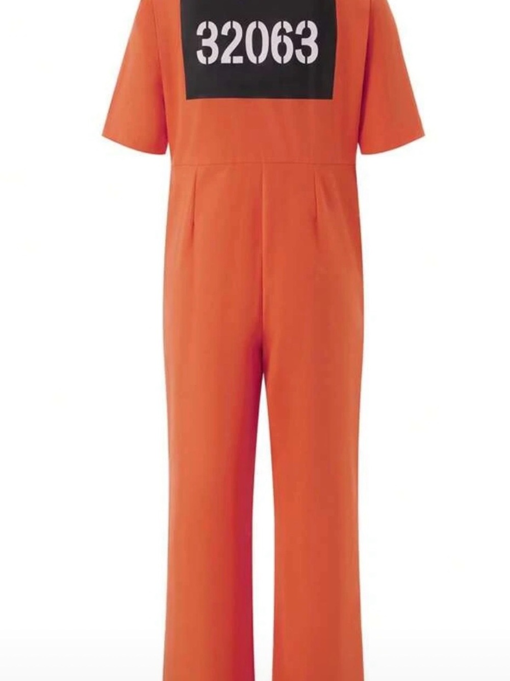 Halloween Orange One-Piece Prison Jump Suit Funny Gag